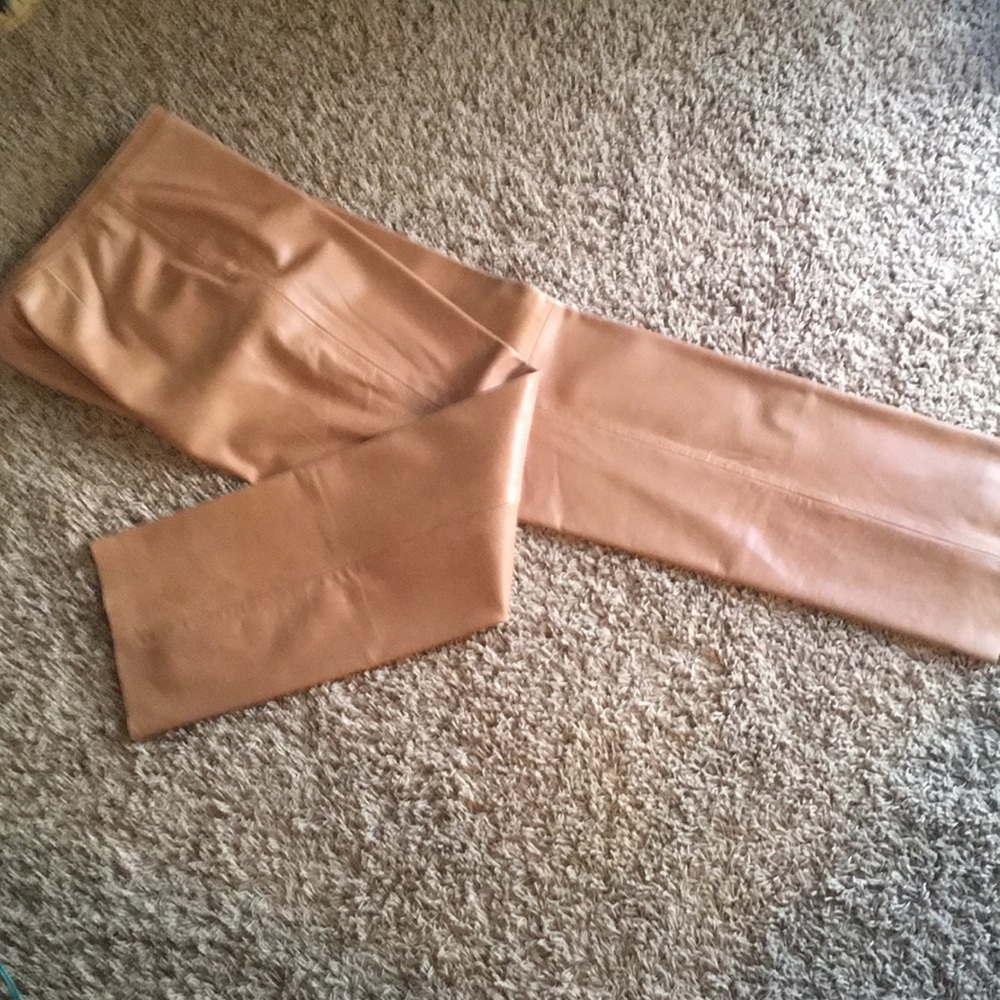 Buttery soft tan leather pants size 10.